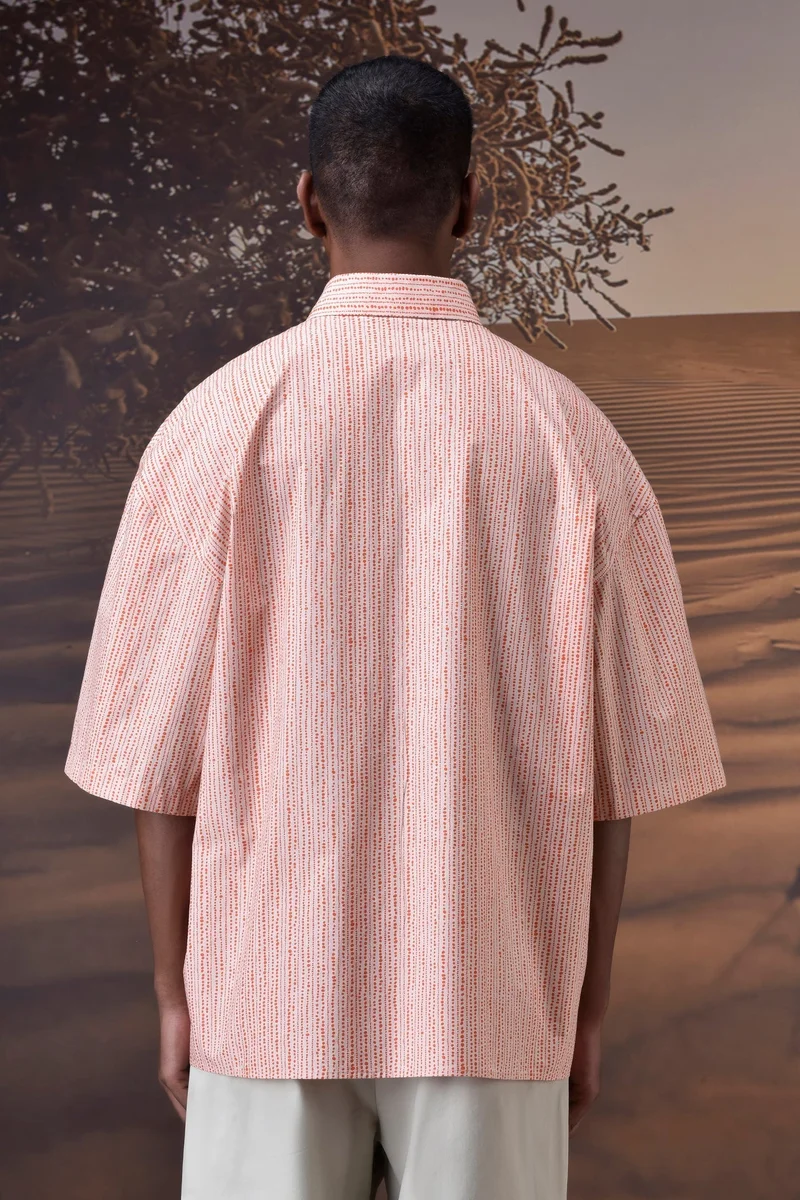 Genes Lecoanet Hemant Beige DotÂ Pattern Shirt